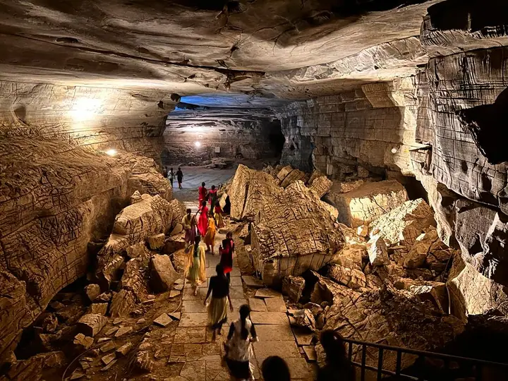 Inside the caves